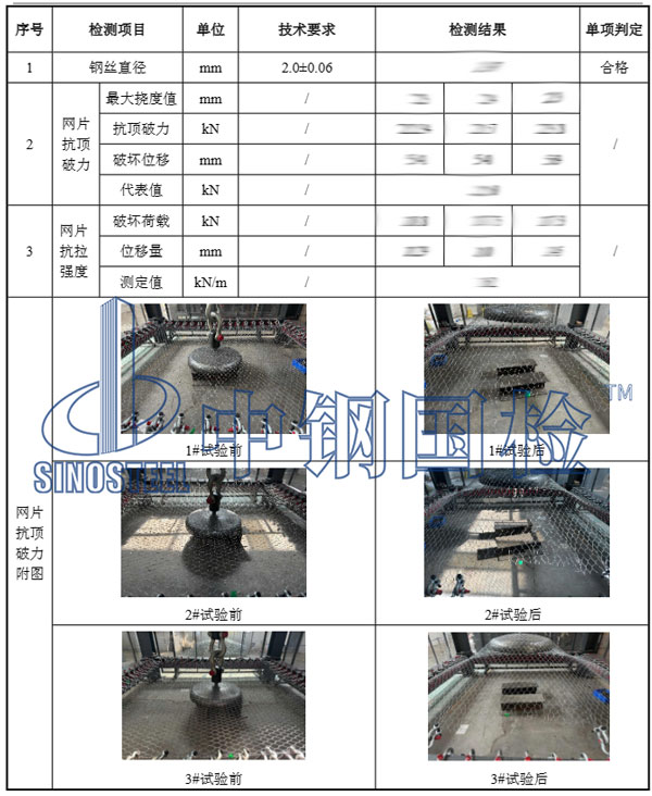 被動防護網檢測項目結果