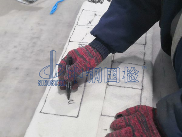 土工布樣品剪樣中