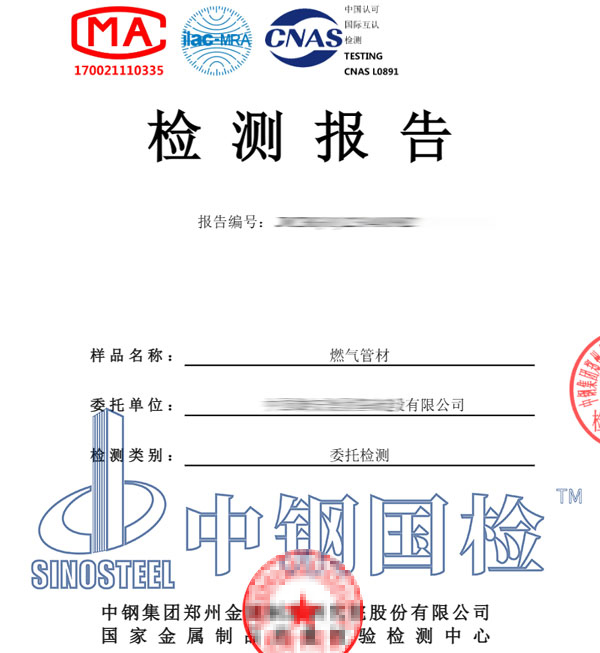 燃氣管道檢測報告