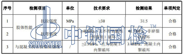 裂縫修補膠檢測項目結果