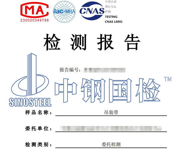 吊裝帶檢測報告