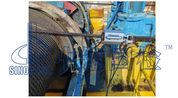 鋼絲繩無損檢測儀現場布置