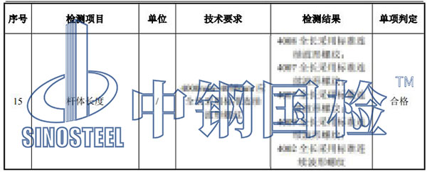 中空錨桿檢測項目結(jié)果
